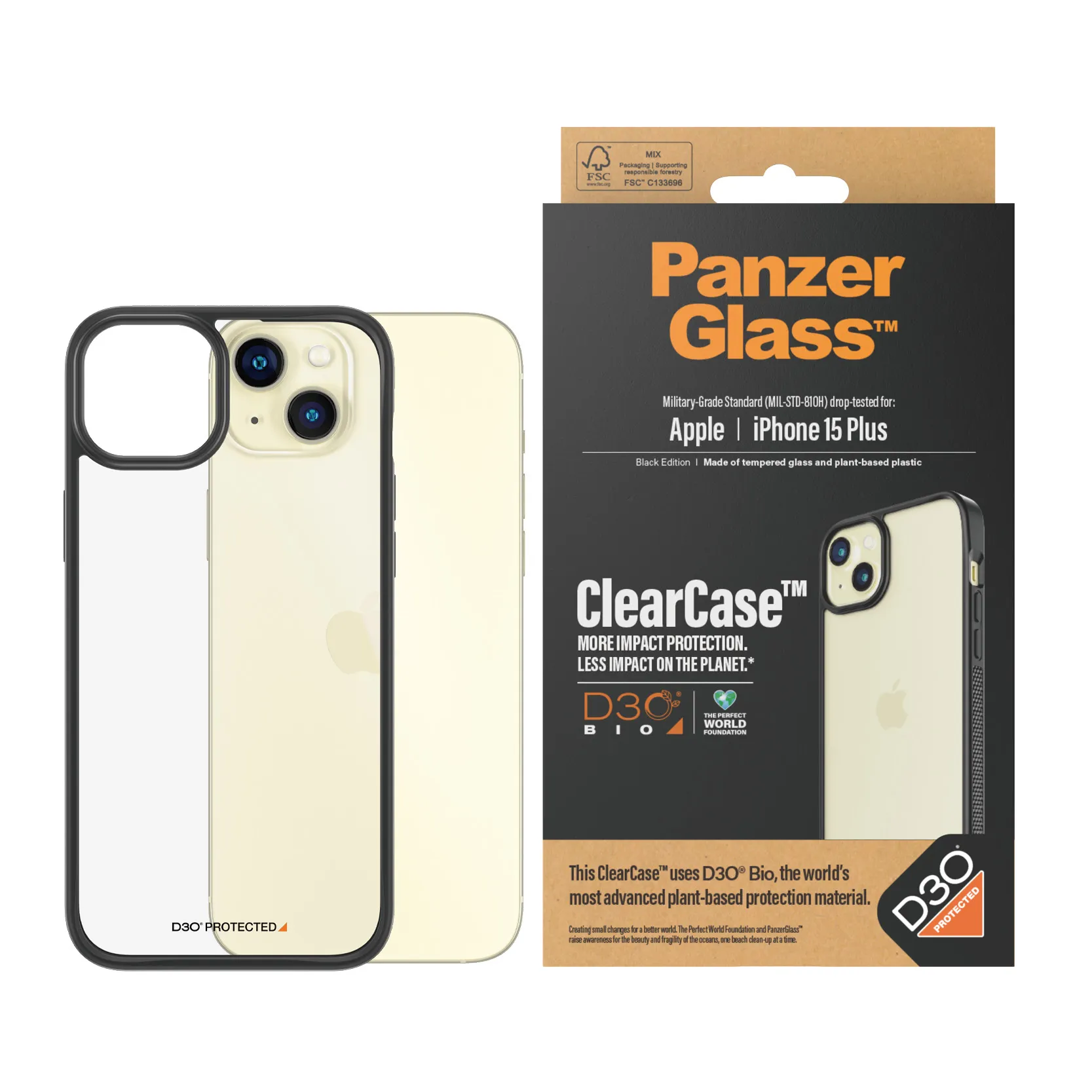 PanzerGlass iPhone 15 Plus ClearCase, Transparent
