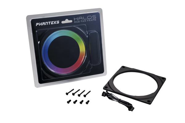 Phanteks Halos 140mm RGB LED Fan Frame. Black