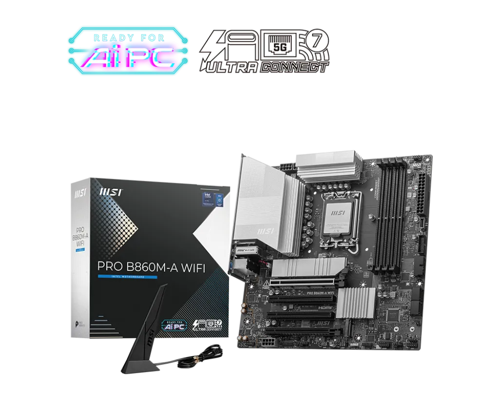 MSI Pro B860M-A WiFi 7 LGA1851 DDR5 Micro-ATX - motherboard