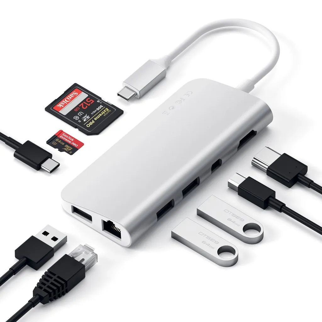Satechi USB-C Multimedia Adapter. silver