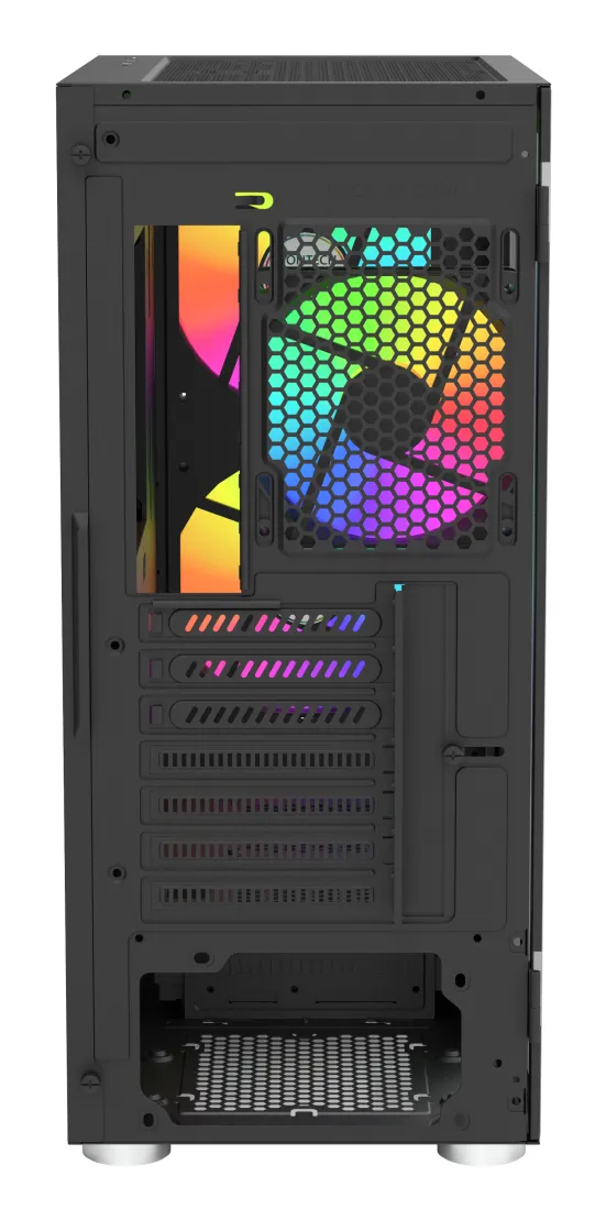 Montech X2 Plus -miditornikotelo ikkunalla ja RGB-valaistuksella, musta