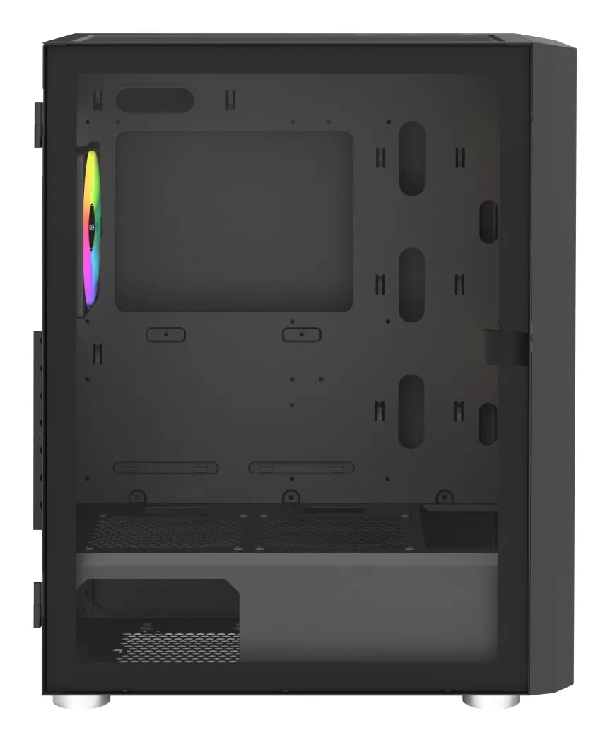 Montech X2 Plus -miditornikotelo ikkunalla ja RGB-valaistuksella, musta