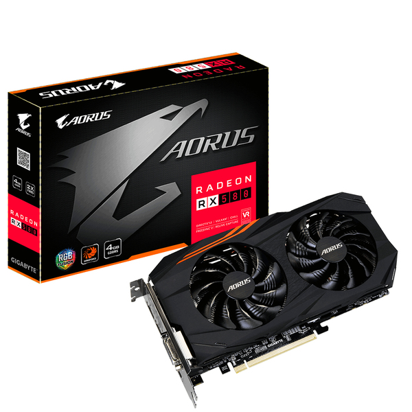 Gigabyte Radeon RX 580 Aorus 4 Gt -n&auml;yt&ouml;nohjain