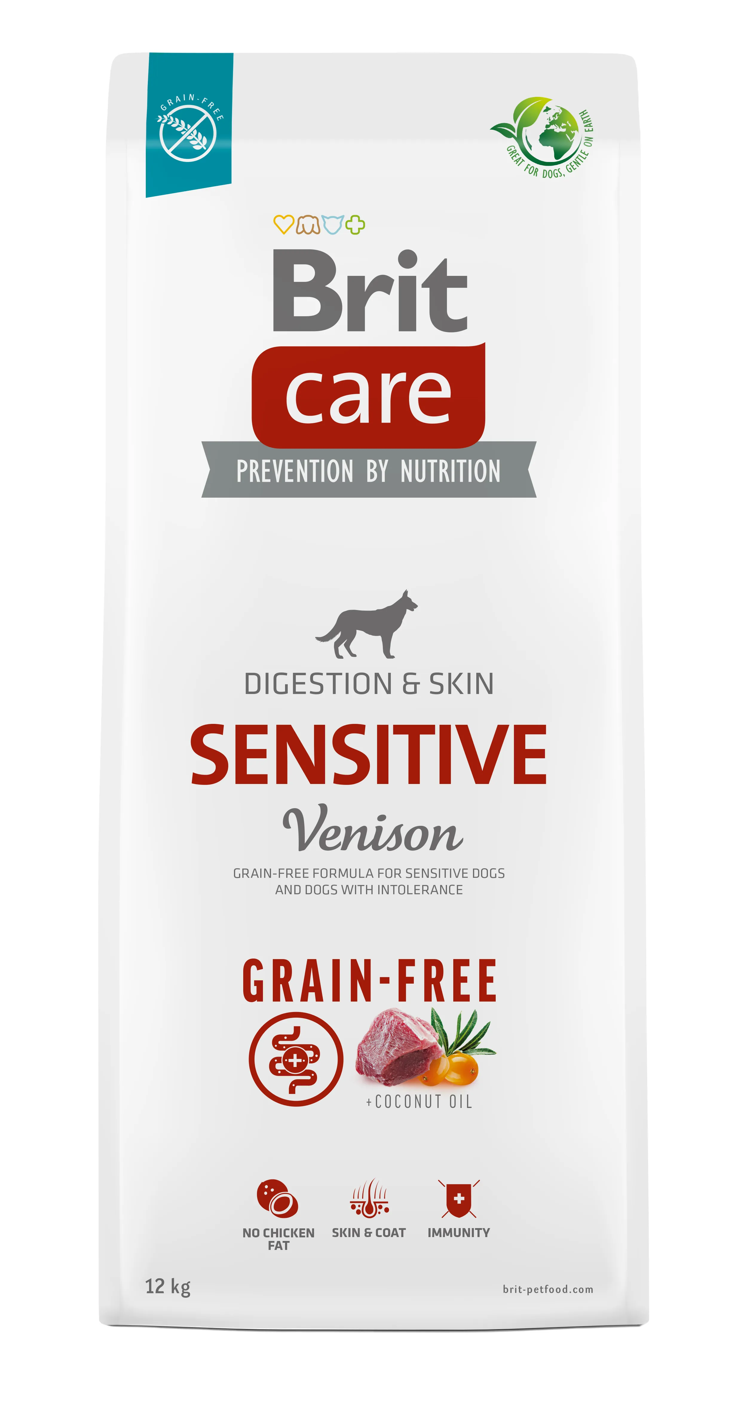 Brit Care Grain-Free Sensitive Venison &amp; Potato, Dry food for dogs, Adult, 12kg