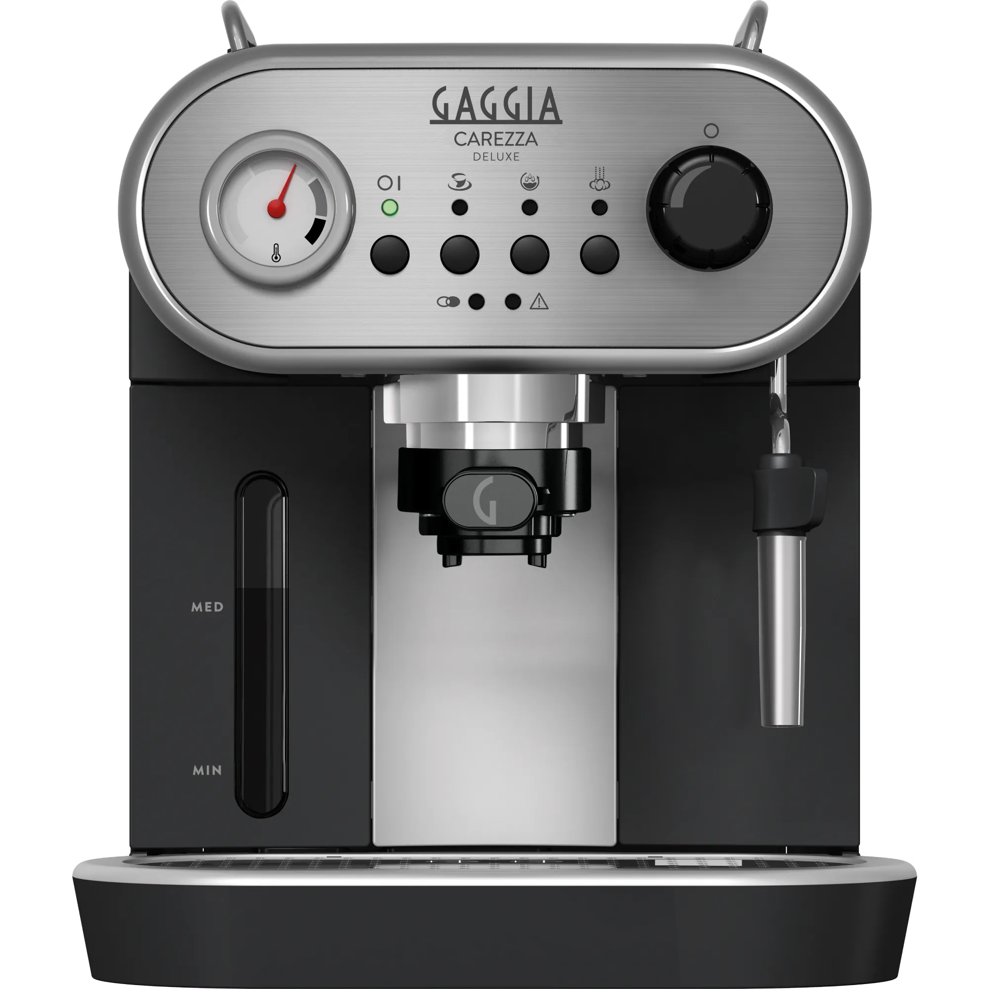 Gaggia Carezza Deluxe - espresso machine, Black, Stainless steel