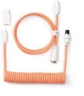 Keychron Coiled Aviator Cable -näppäimistön kierrekaapeli, oranssi