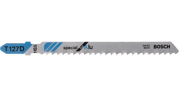 Bosch jigsaw blade T 127 D Special for Alu, 100mm (5 pieces)