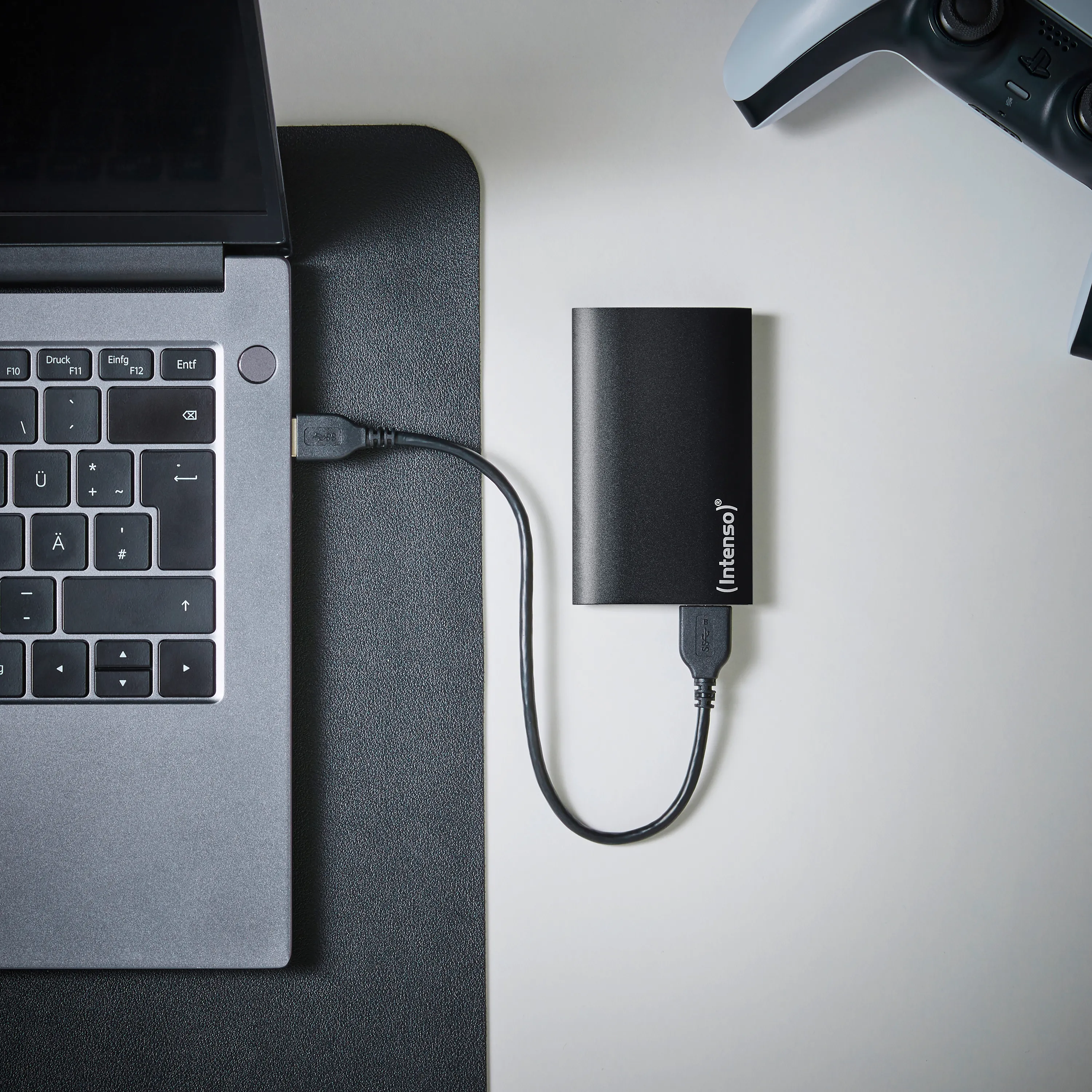 Intenso Premium 1TB External SSD with USB 3.2 Gen 1 (USB-A), Portable, Black