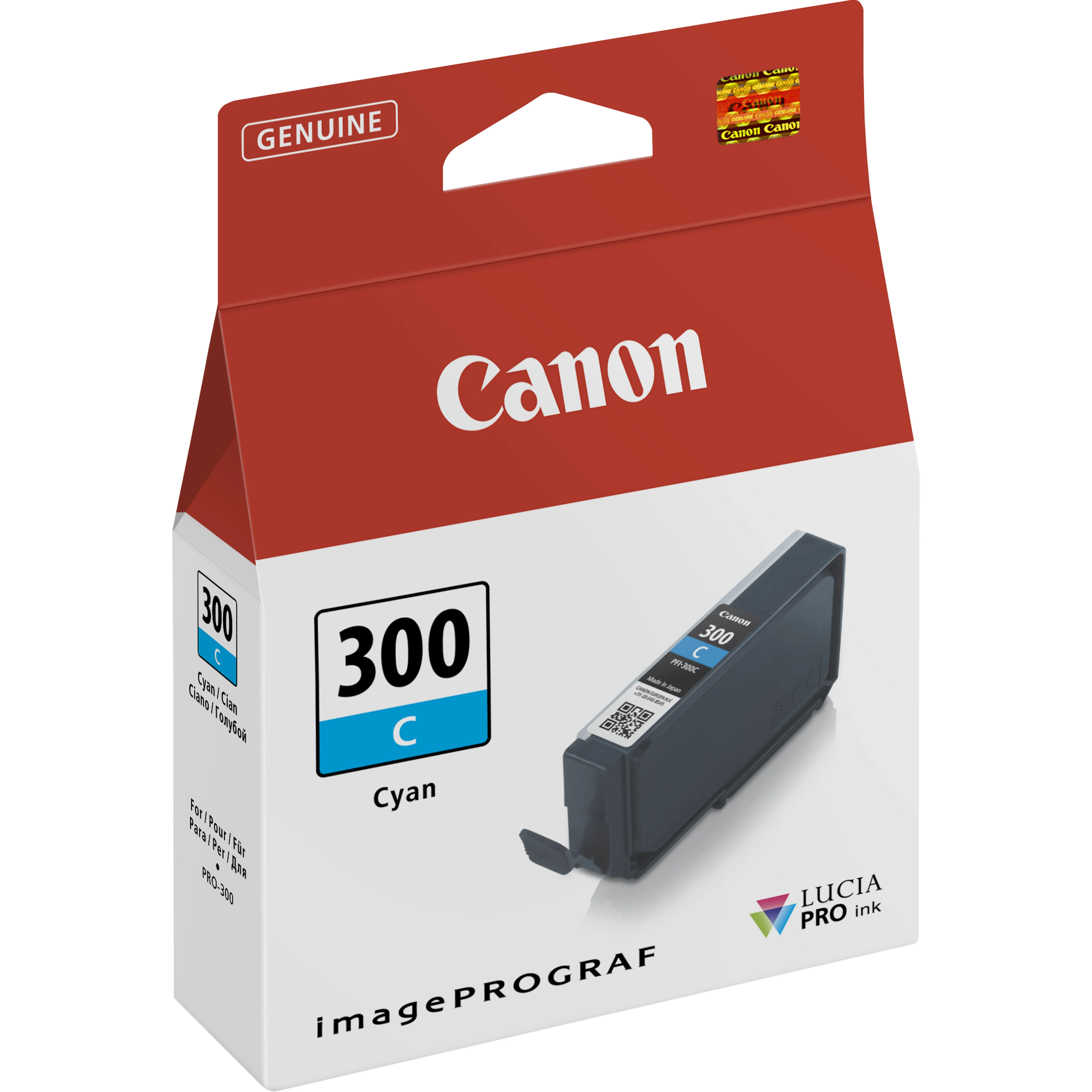 Canon PFI-300-mustekasetti, 14.4 ml, syaani
