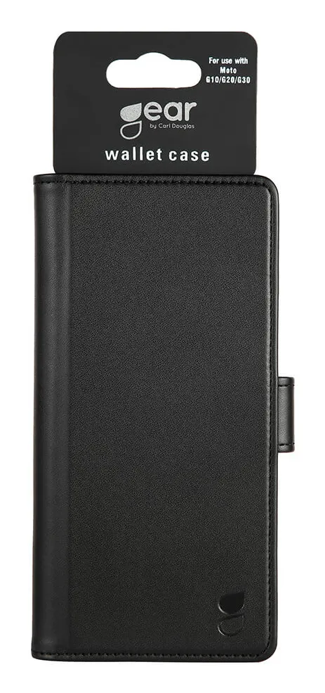 GEAR Wallet, Moto G30 -lompakkokotelo, Musta