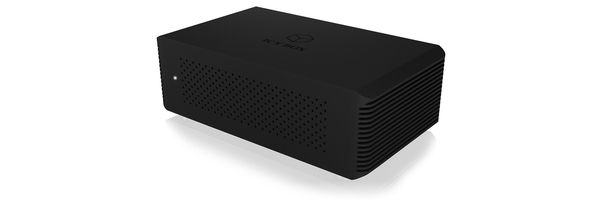 External Thunderbolt 3 enclosure for 2x M.2 NVMe SSD, passive cooling