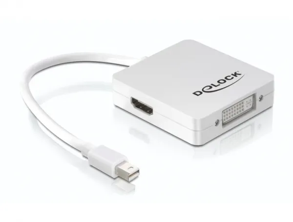 De-Lock  mini DisplayPort &ndash; DisplayPort + DVI + HDMI - adapter, White