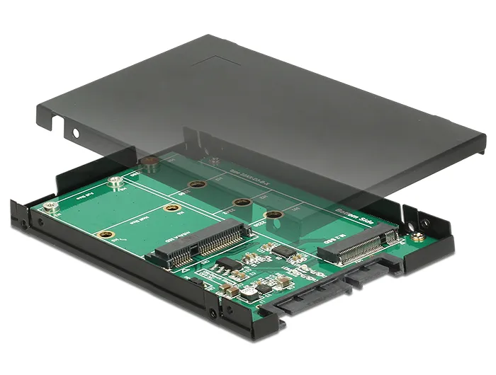 Delock 2.5? Converter SATA 22 pin > 1 x M.2 key B + 1 x mSATA - 9.5 m