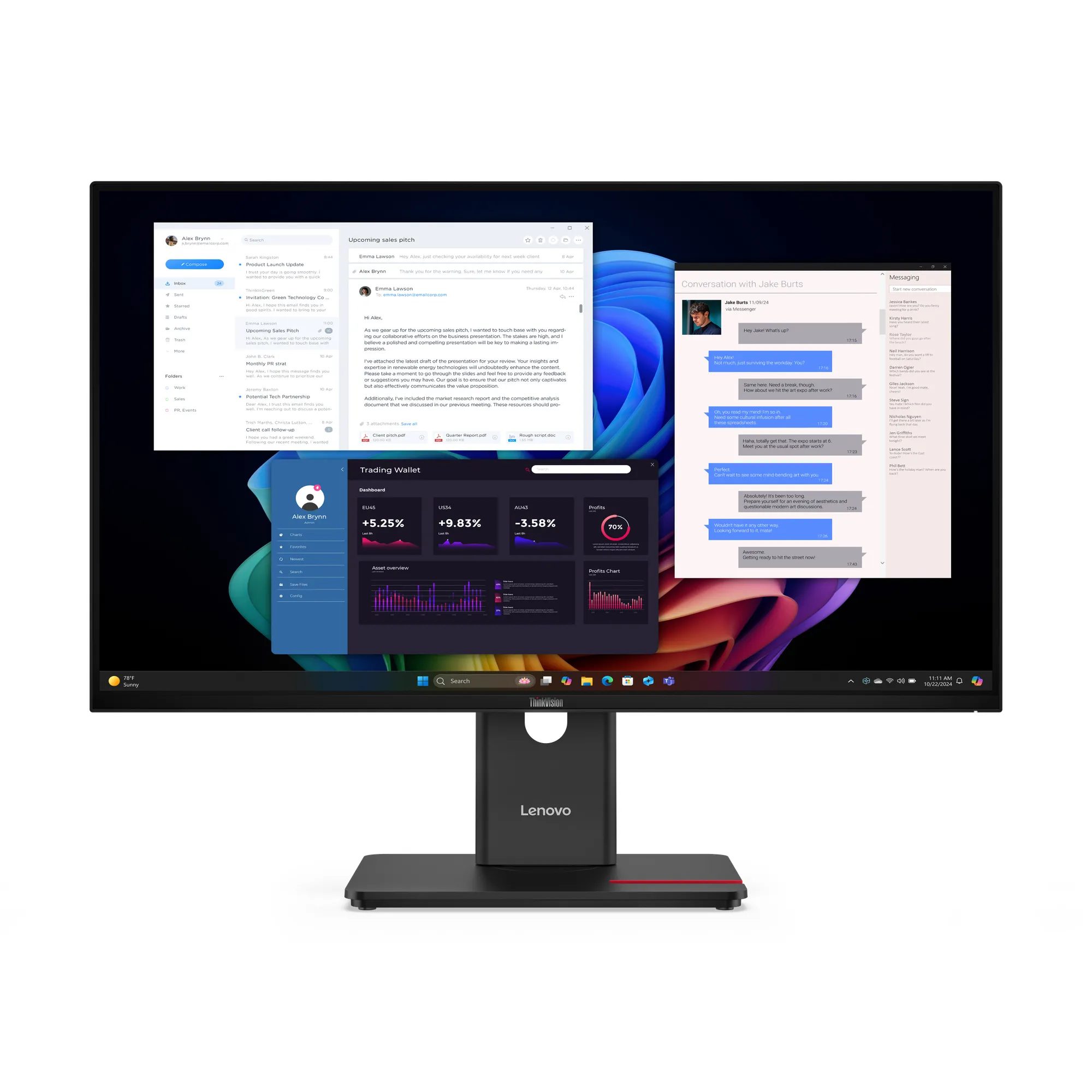 Lenovo ThinkVision ThinkVision T27UD-40 27" 4K UHD, IPS - skärm