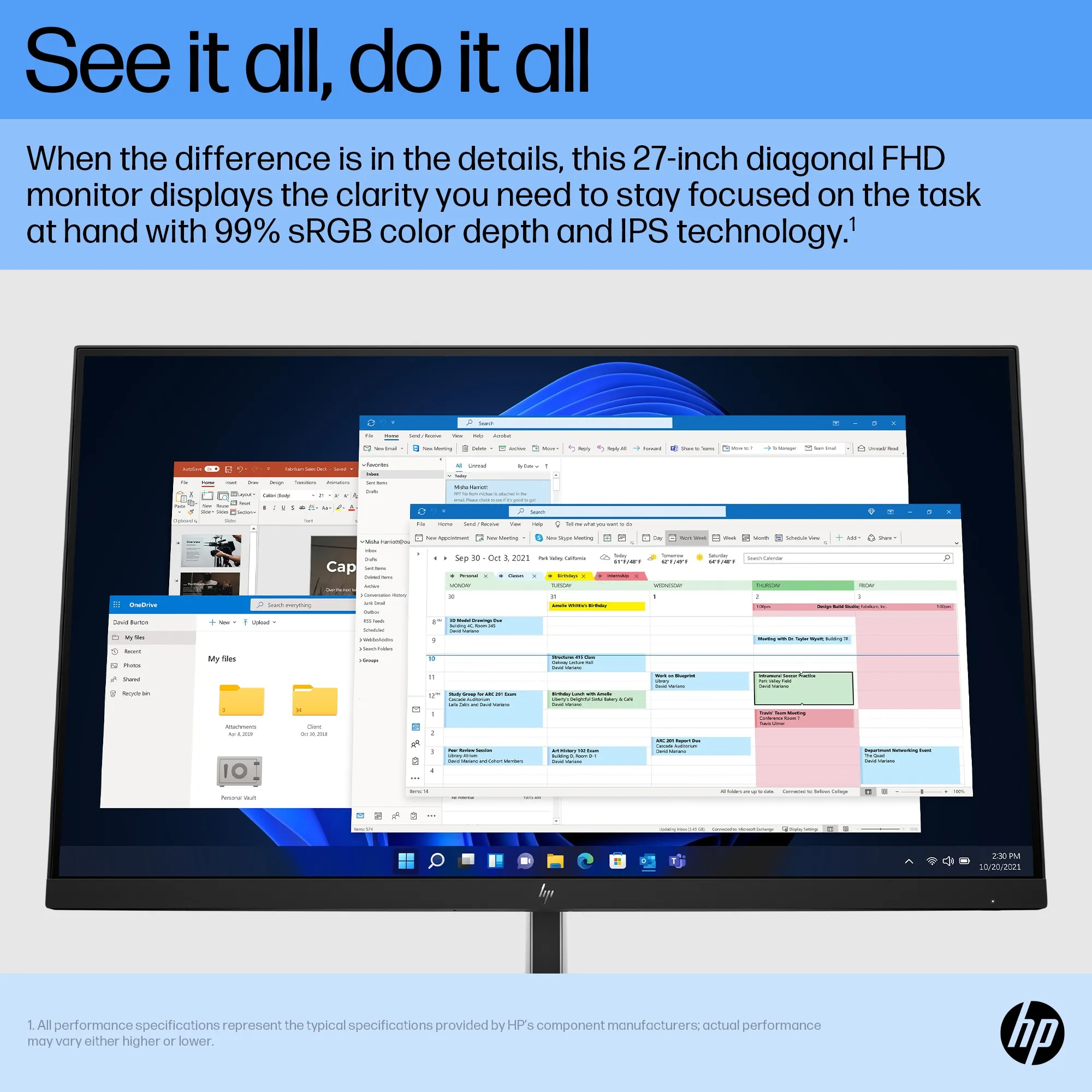 HP 27&quot; E27 G5 Full HD, IPS - monitor