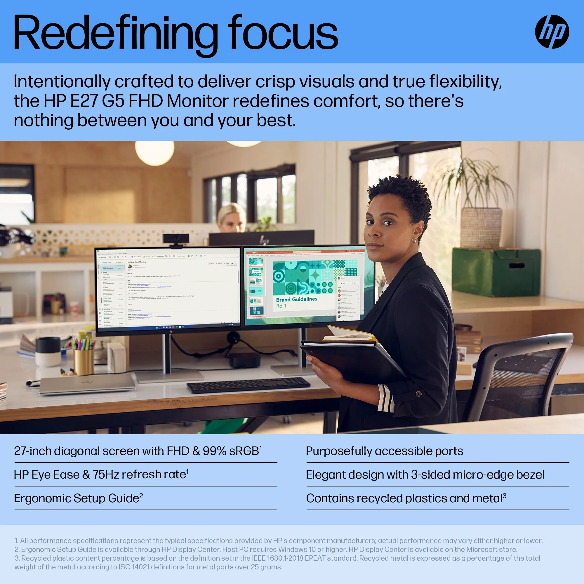 HP 27&quot; E27 G5 Full HD, IPS - monitor