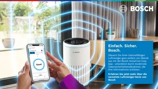 Bosch Air 2000 i Air Purifier, 180 m&sup3;/h, 37.5 m&sup2;, White