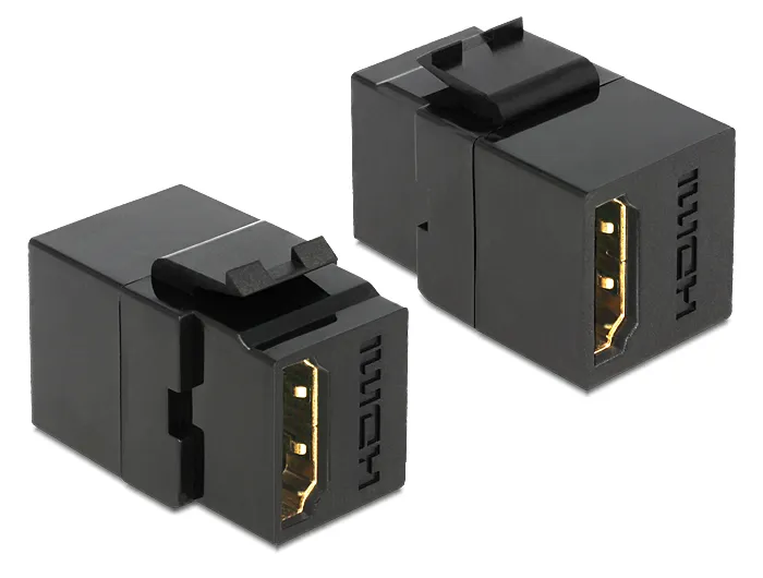 De-Lock  HDMI – HDMI - adapter, Svart