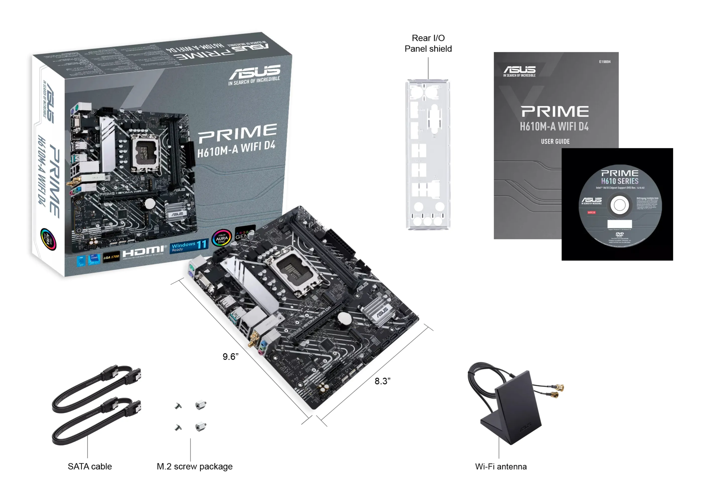 Asus PRIME H610M-A Wi-Fi DDR4 mATX - moderkort