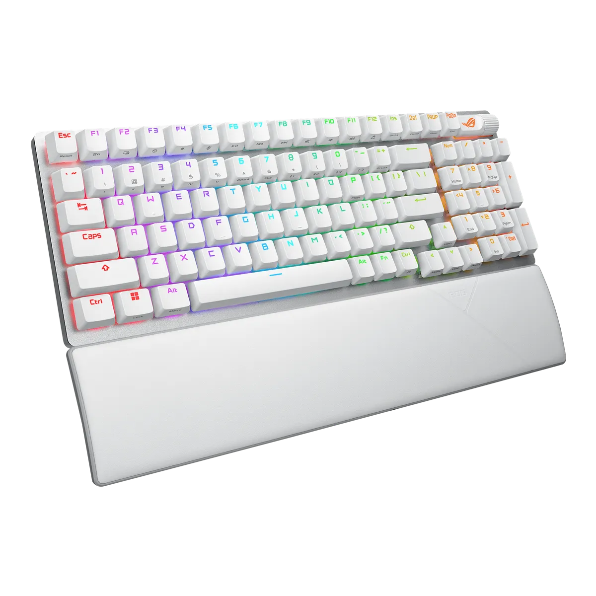Asus ROG Strix Scope II 96%, ROG NX Snow, RGB -langaton pelinäppäimistö, valkoinen