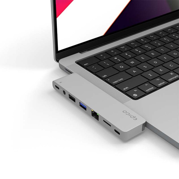 EPICO PRO HUB III (Magsafe yhteensopiva) - hopea