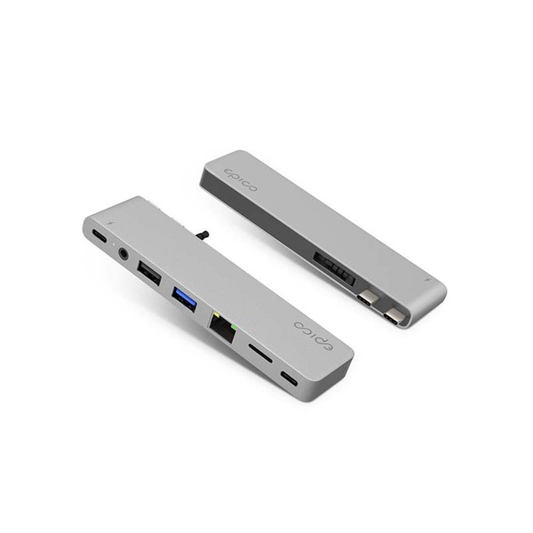 EPICO PRO HUB III (Magsafe yhteensopiva) - hopea