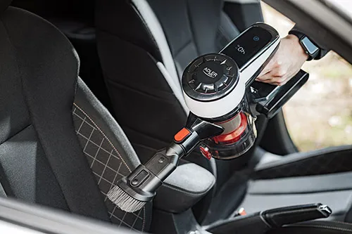 Adler AD 7048 0.8 L 350 W 2 Ah p&aring;sl&ouml;s - skaftdammsugare, vit, svart, r&ouml;d