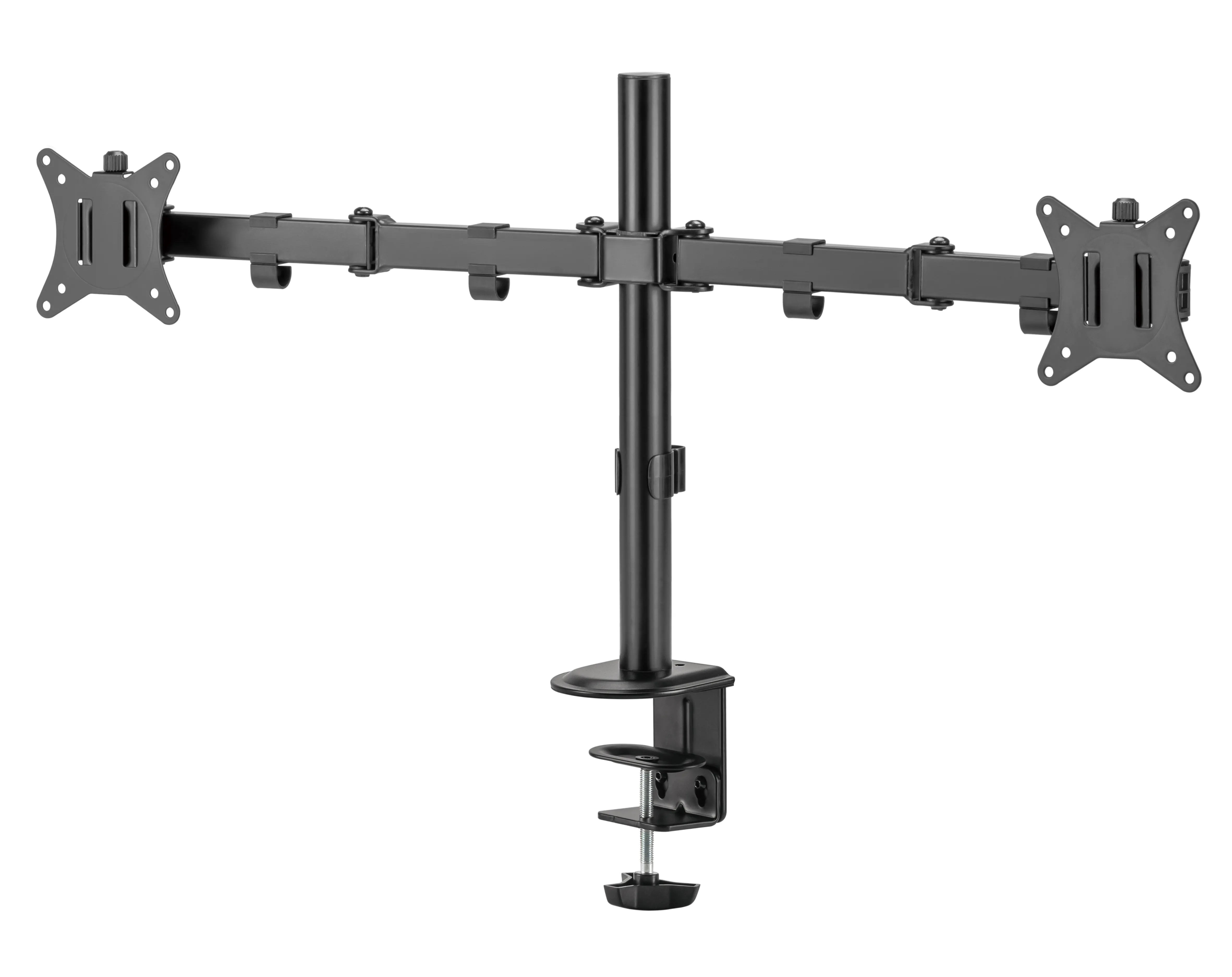 DELTACO ARM-0300-B Desk Mount, for 2 monitors, 13-32", 9kg, Black
