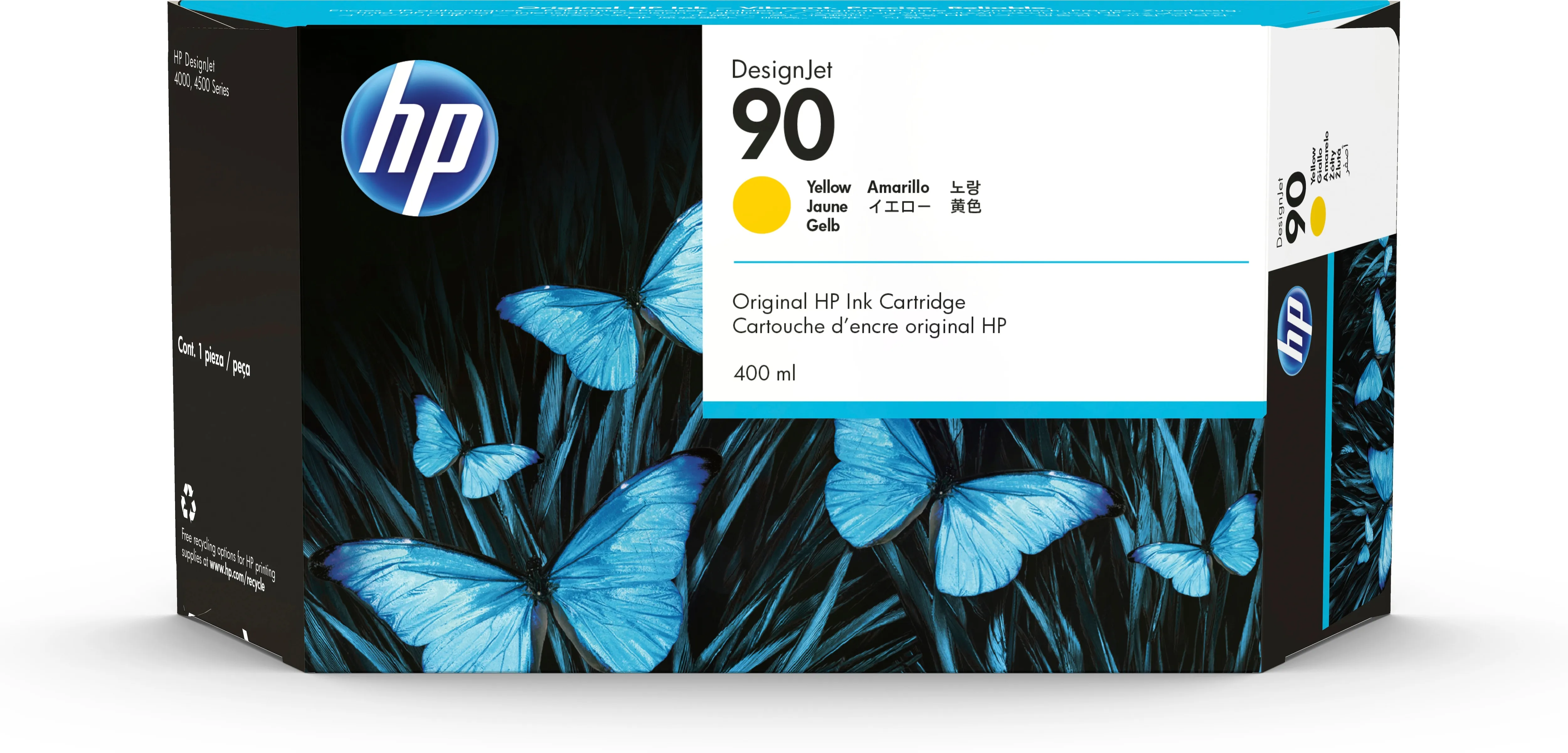 HP 90 C5065A XL Ink cartridge, 400 ml, Yellow