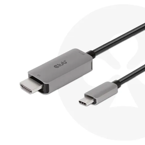 Club 3D 3.2 Gen2 USB-C - 2.1 HDMI 4K120Hz 8K60Hz HDR10+, DSC1.2 active - cable, Black, 3m