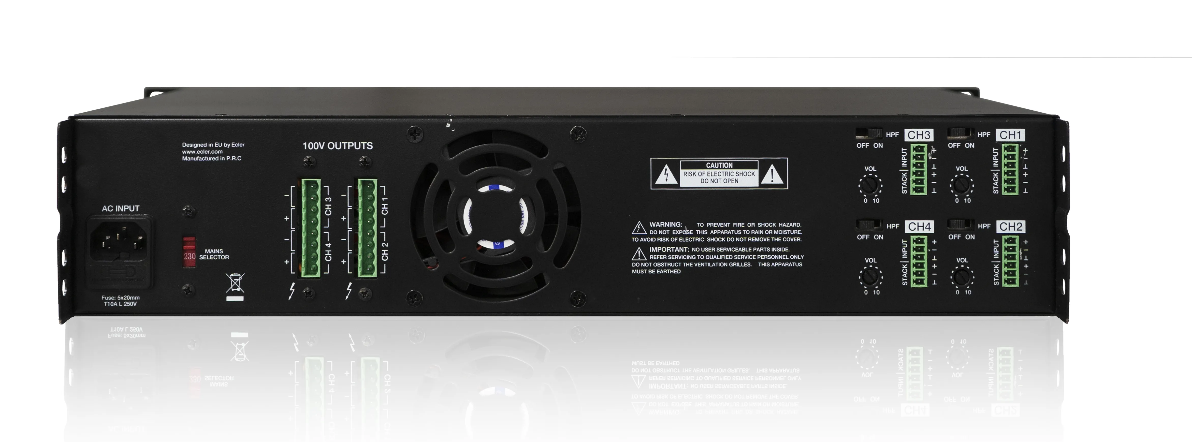 4x500 W 100V ESSTL Amplifier