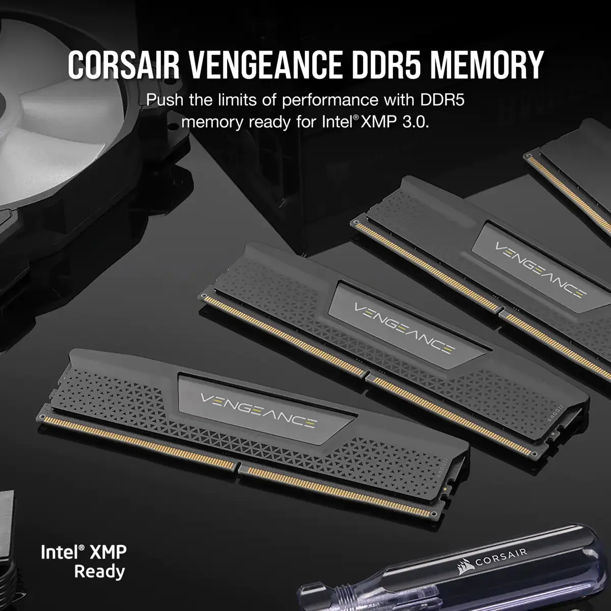 Corsair VENGEANCE 32GB (2 x 16GB) DDR5 7200 MHz, CL34 Memory (XMP)