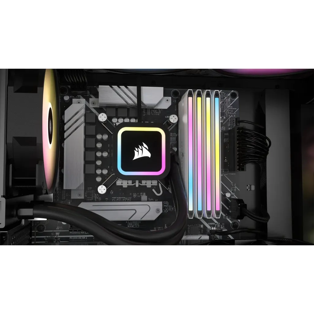 Corsair DOMINATOR TITANIUM RGB 96 Gt (2 x 48 Gt) DDR5 6600 MHz, CL32 -muisti, valkoinen (XMP)