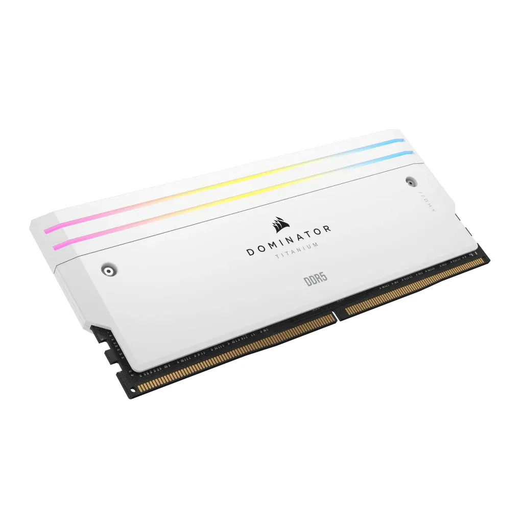 Corsair Dominator Titanium RGB 48GB (2 x 24GB) DDR5 7000 MHz, CL36 Memory, White (XMP)