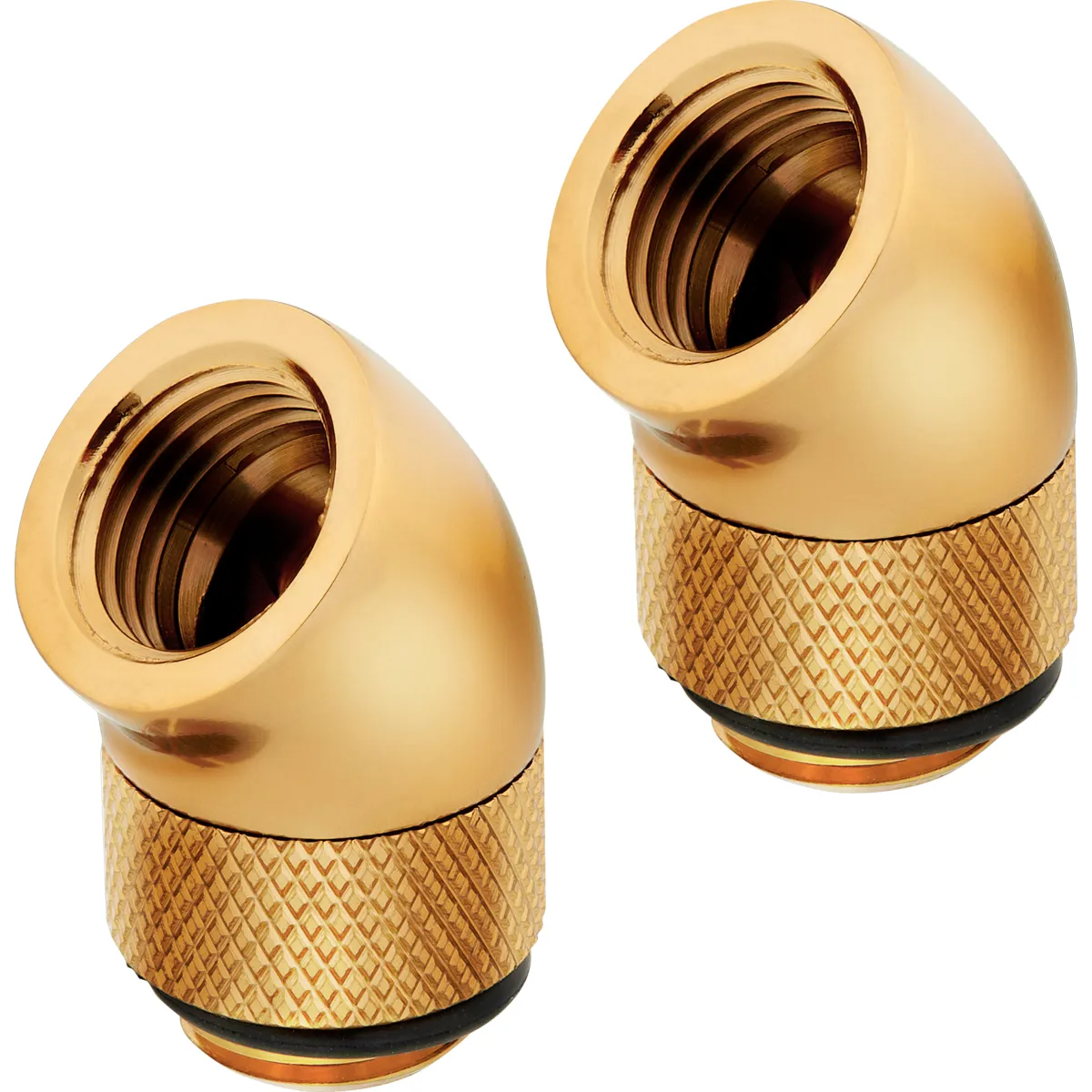 Corsair Fitting (adapter),XF Adapter 2-pack (45&deg; Angled rotary_ gold)