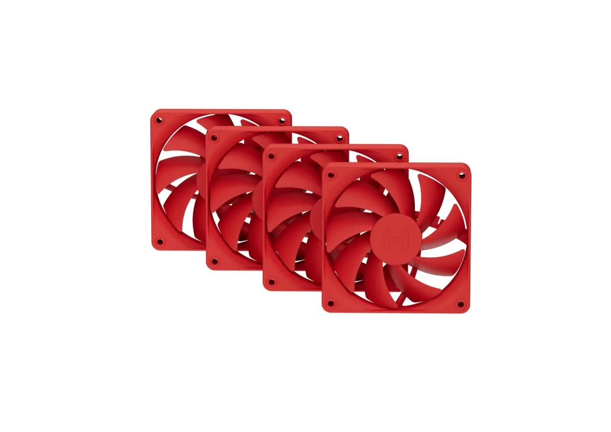 HYTE FA12 PWM Fan Kit, Fluid Dynamic Bearing, 120mm, 4-pack, Wild Cherry