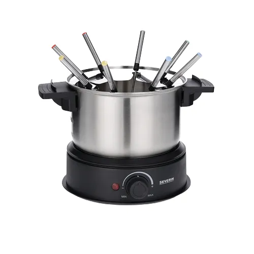SEVERIN FO 2470 Fondueset, 1,4 L, 1500 W, Svart och rostfritt st&aring;l