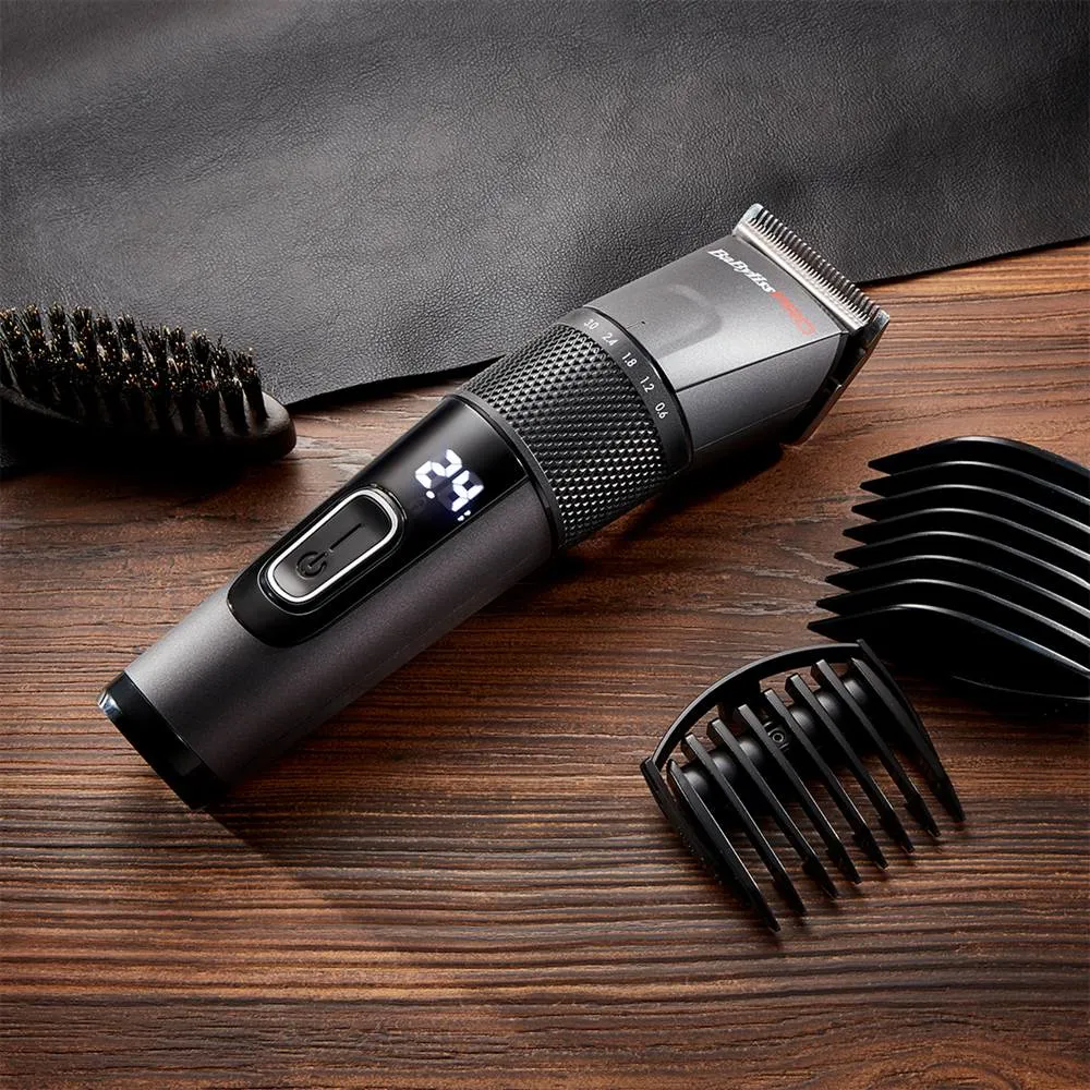 BaByliss PRO Cut Definer+ FX872E johdoton, ladattava -hiustenleikkuukone, musta, harmaa