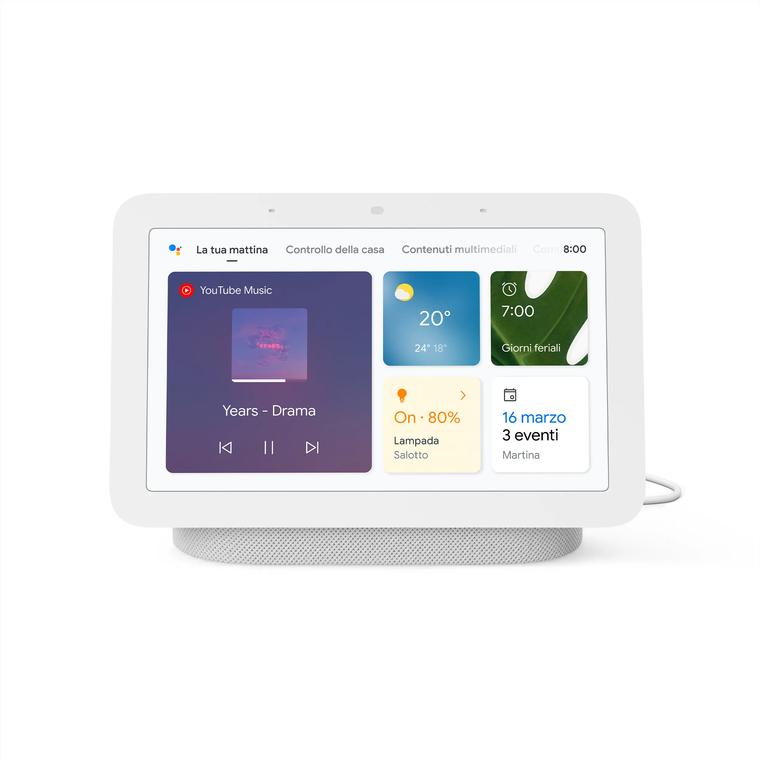 Google Nest Hub (Gen 2) - smart display, Chalk
