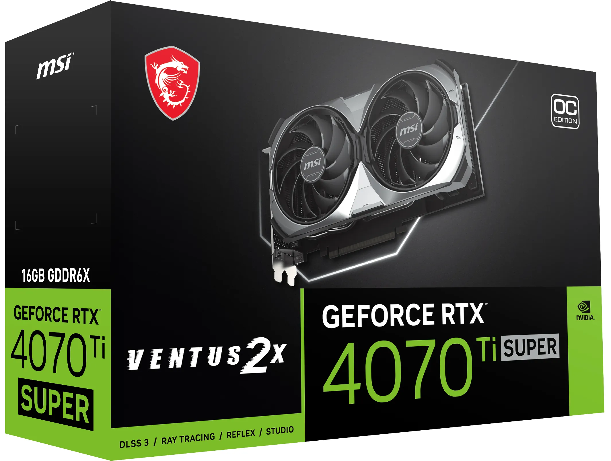 MSI GeForce RTX 4070 Ti SUPER 16G Ventus 2X OC - grafikkort