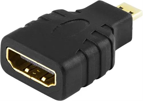 DELTACO HDMI High Speed with Ethernet adapter, Micro HDMI ur - HDMI na