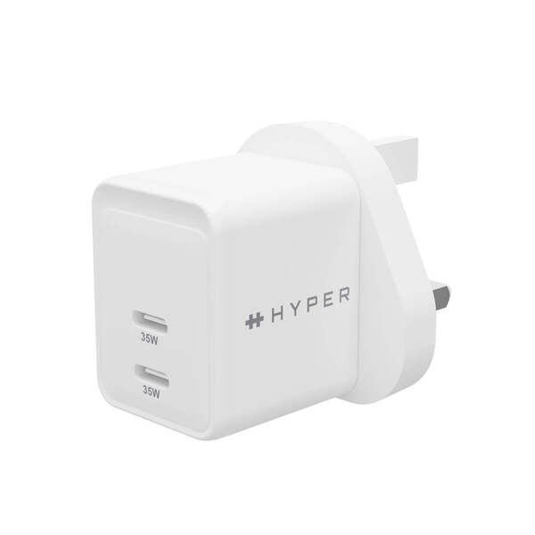 Targus HyperJuice 35 Watt USB-C GaN - V&auml;ggladdare, Vit