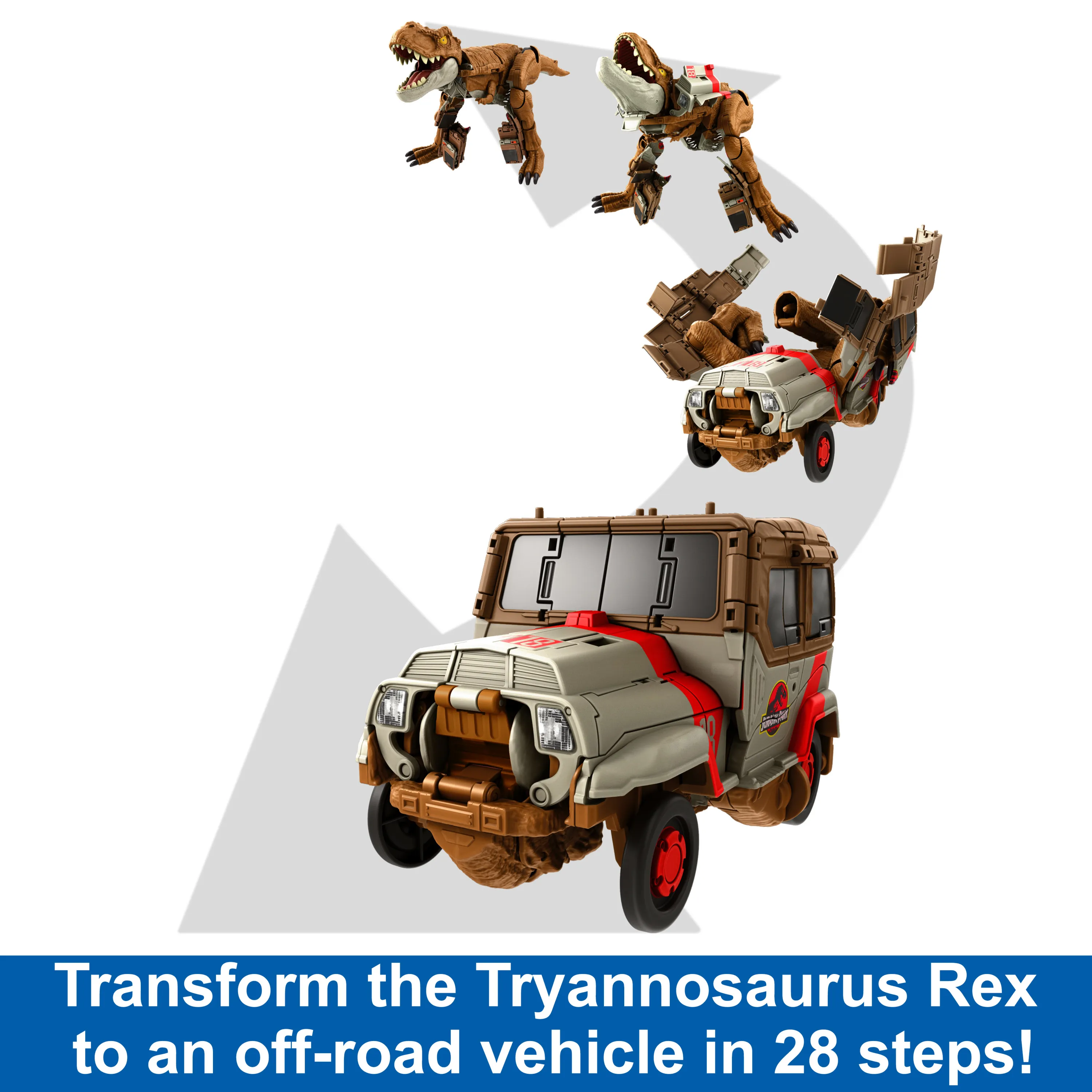 Mattel Jurassic World Fierce Changers Chase N' Roar T-Rex Toy Figure