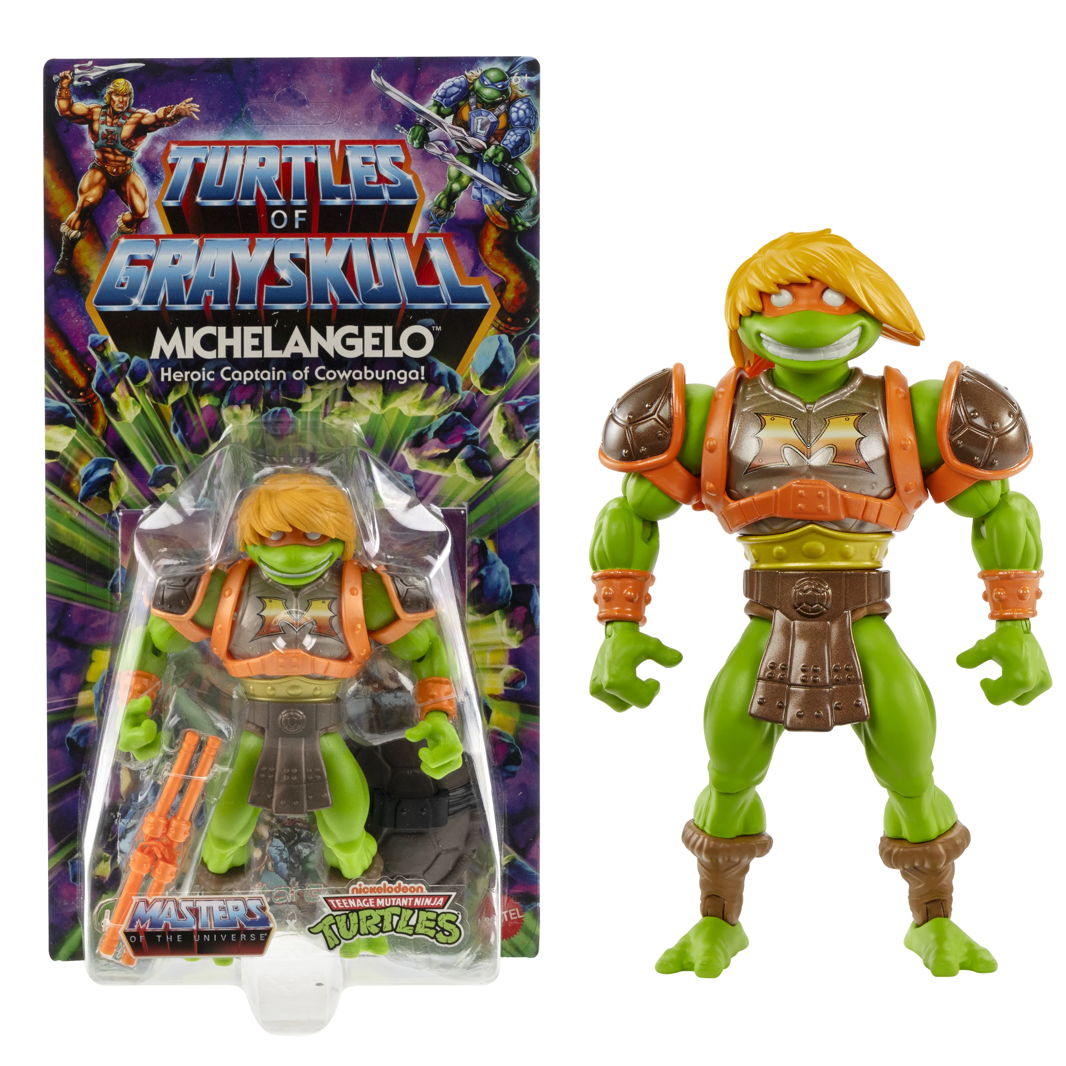 Mattel Masters of the Universe Origins Turtles of Grayskull Michelangelo, toy figure
