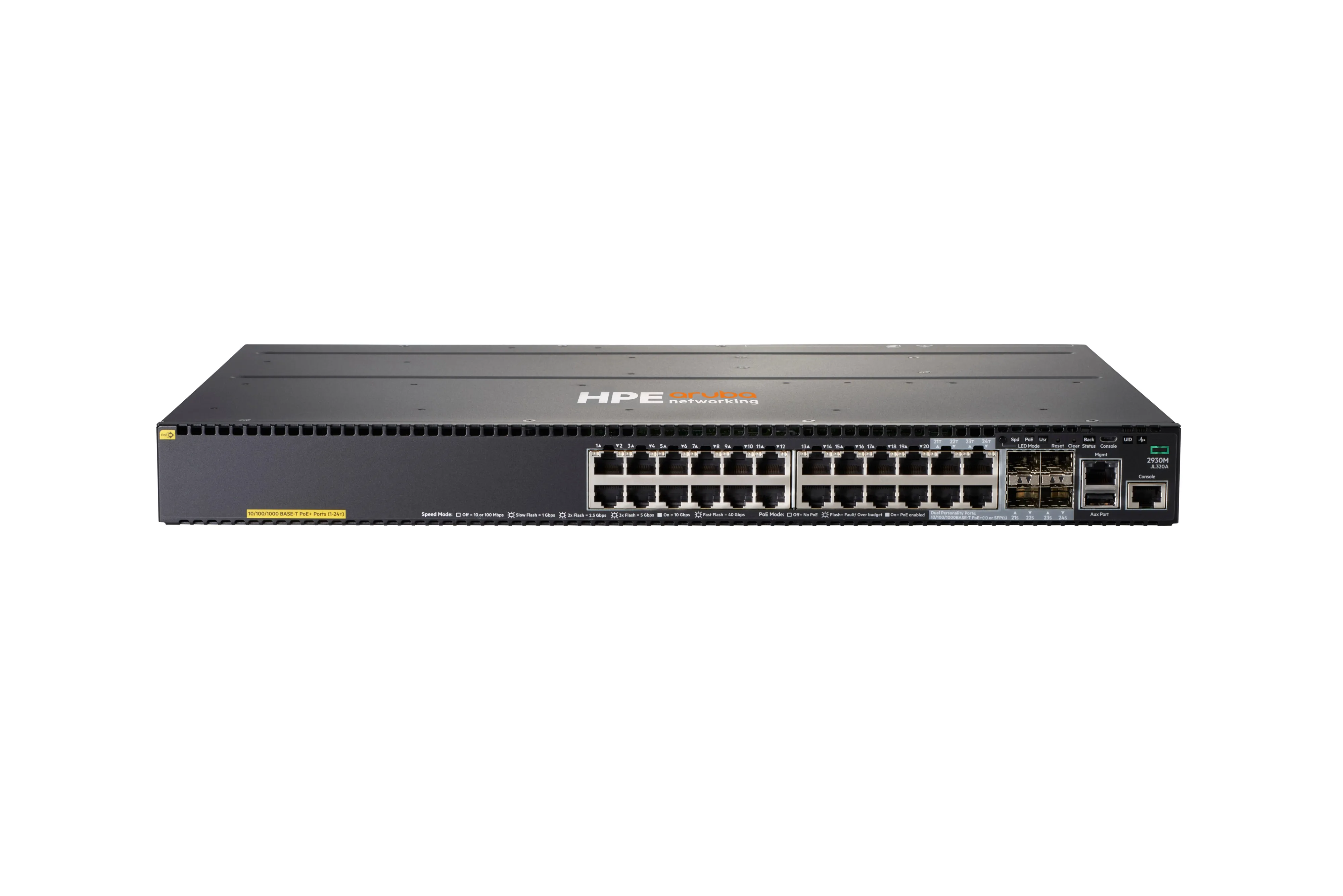 HPE Aruba 2930M 24G PoE+with 1-slot Swi