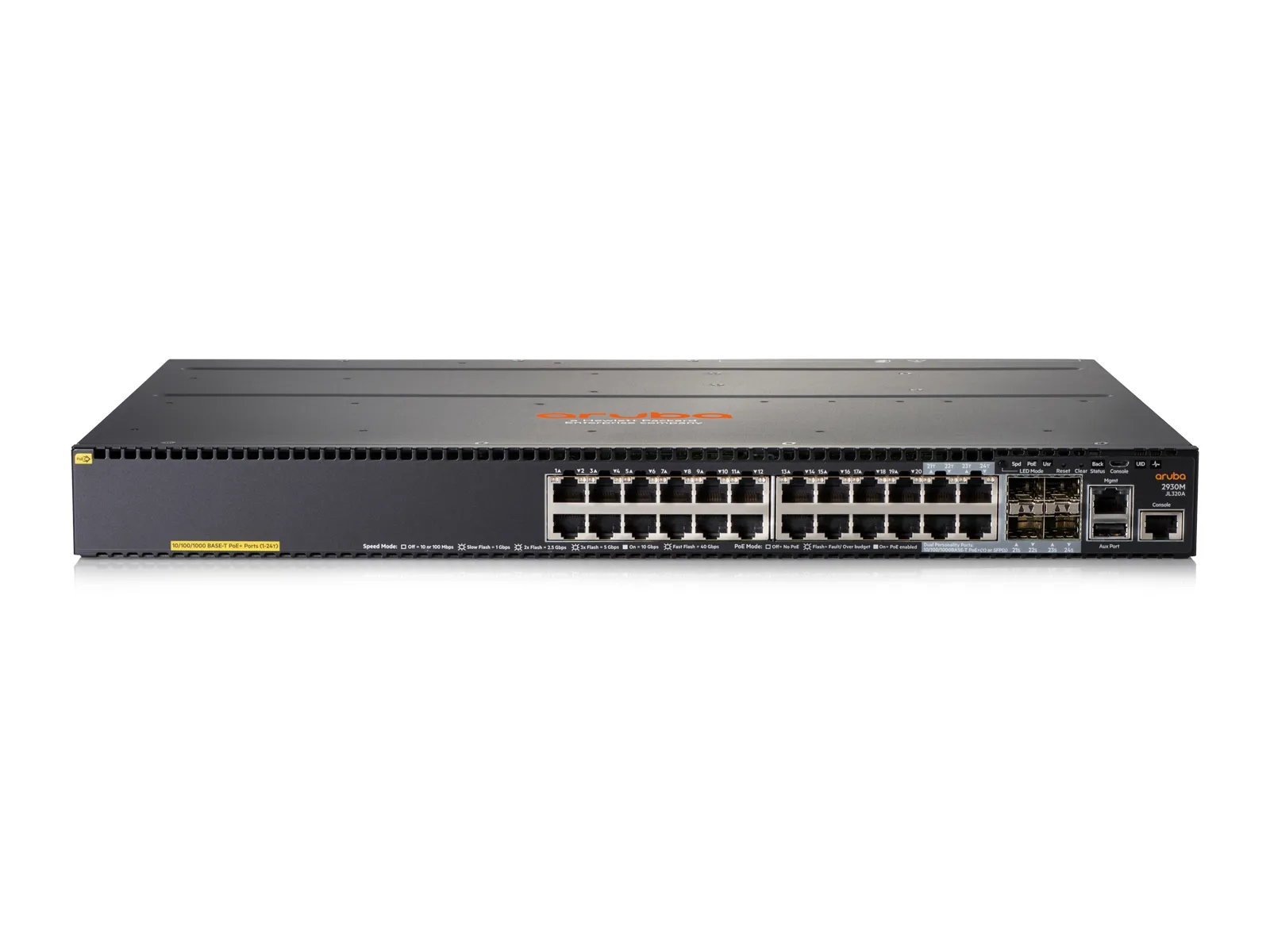 HPE Aruba 2930M 24G PoE+with 1-slot Swi