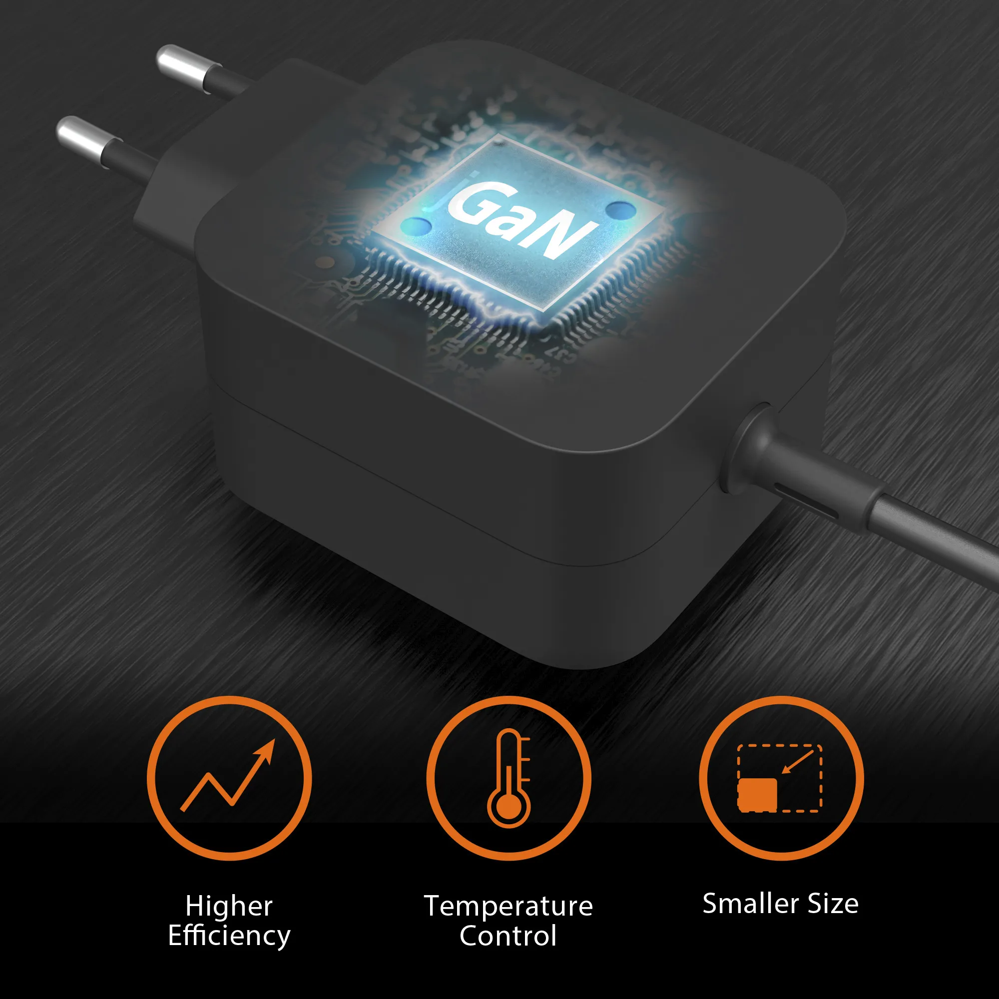 J5 Create 67 W GaN USB Type-C Power Delivery - Str&ouml;madapter, Svart