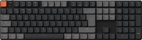 Keychron K5 v2 tr&aring;dl&ouml;st mekaniskt speltangentbord, Brown, svart