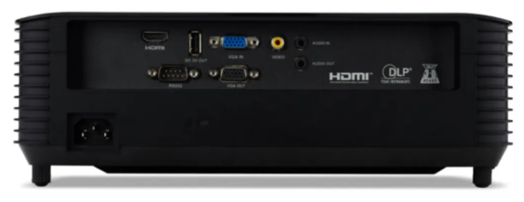 Acer X139 DLP WXGA 5000 ANSI lm -projektori, musta