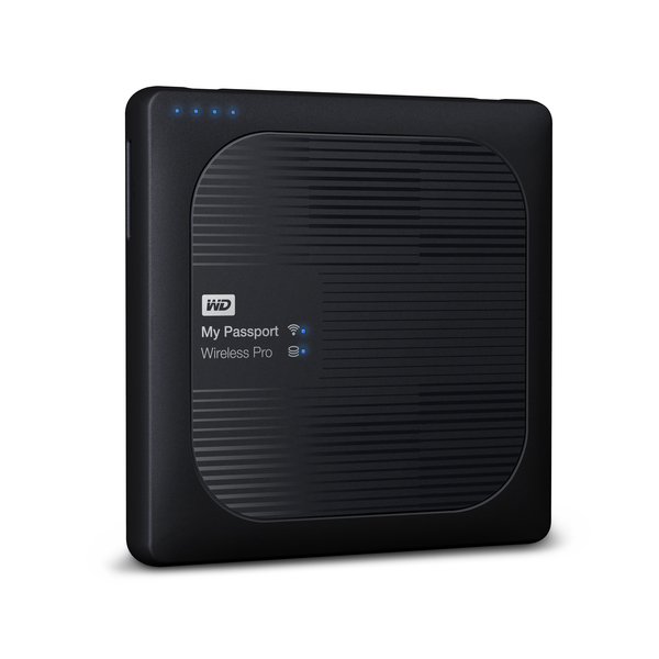 WD My Passport Wireless Pro WDBSMT0030BBK - Verkkoasema - 3 Tt - HDD 3 Tt x 1 - USB 3.0 / 802.11ac